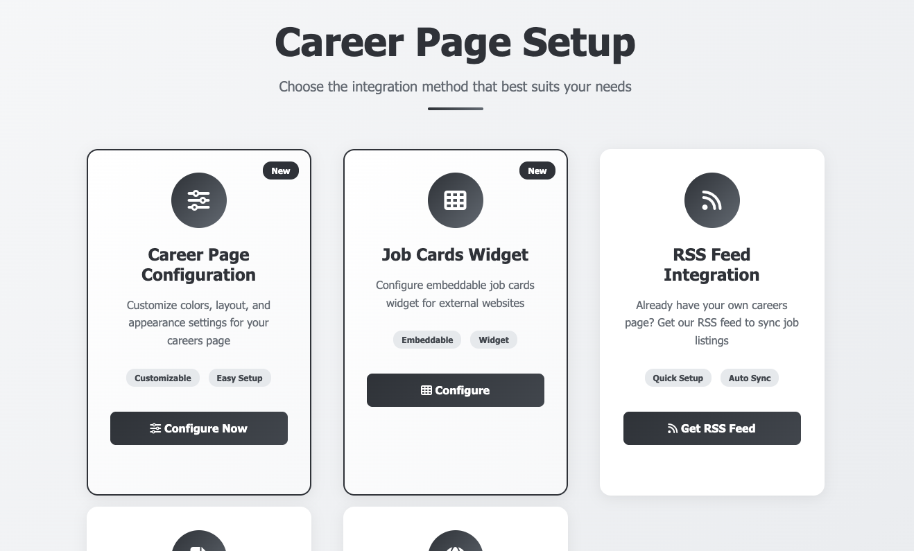 Canvider ATS UI for Filling Out the Data About Your Company